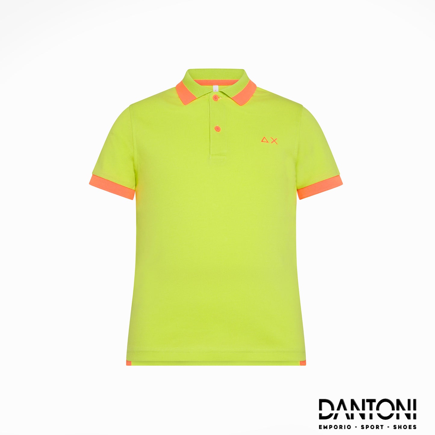 BOY'S POLO BIG STRIPE FLUO S/S LIME - Dantoni Shop
