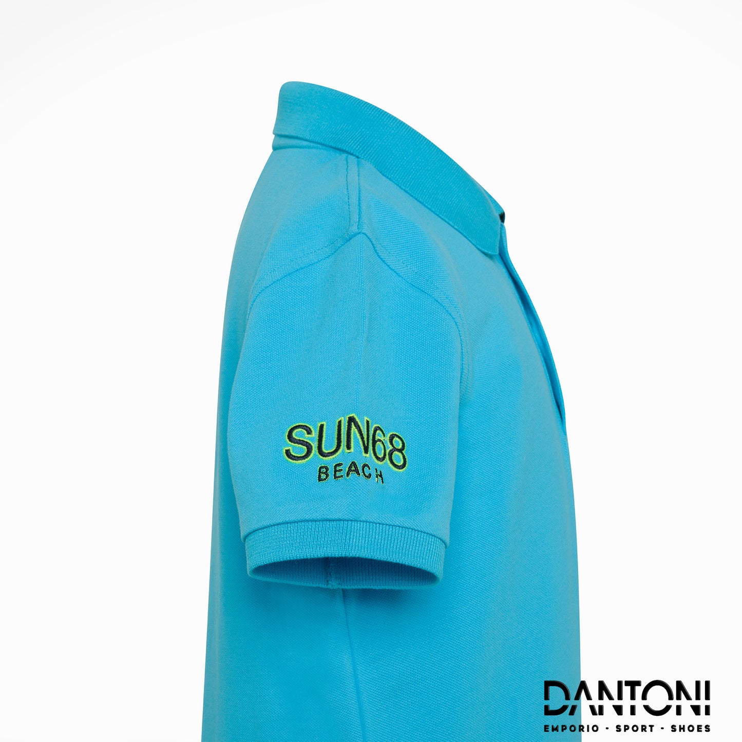 BOY'S POLO SUN68 LOGO BEACH S/S TURCHESE - Dantoni Shop