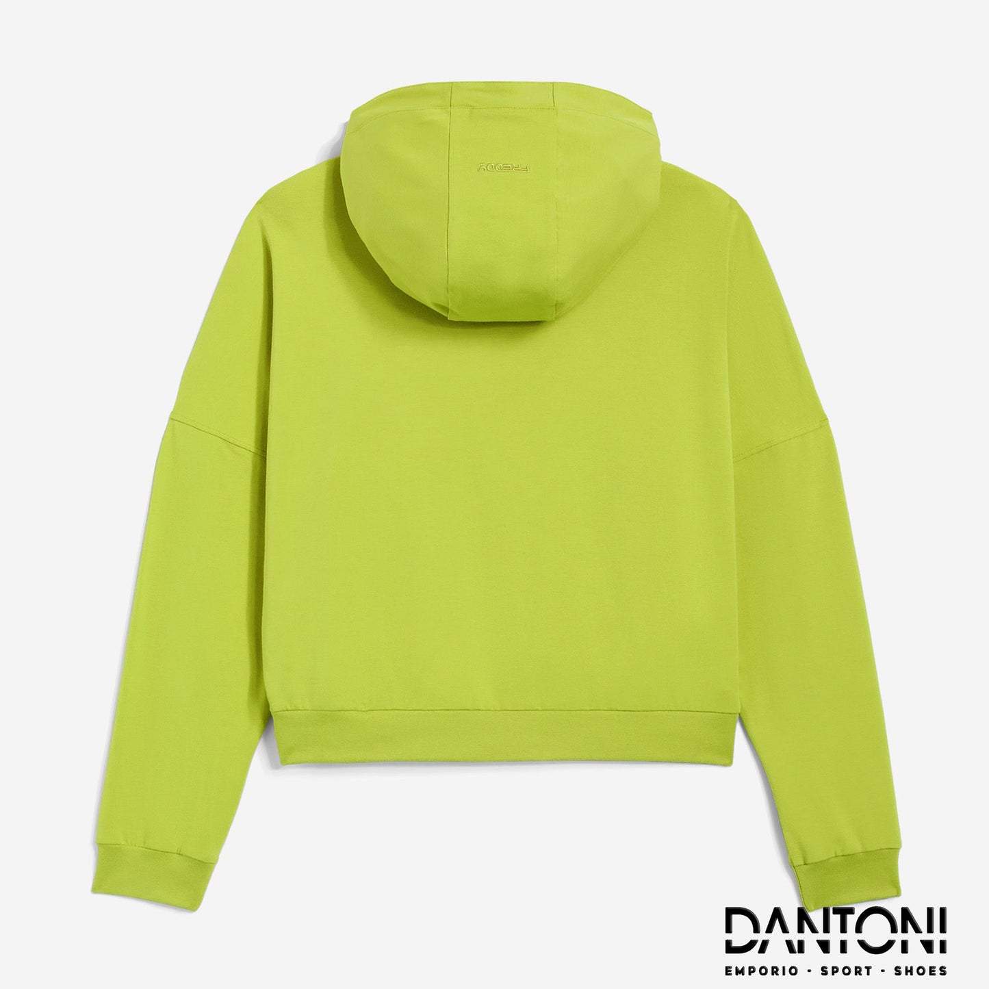 Felpa corta con cappuccio e zip in heavy jersey stretch - Dantoni Shop
