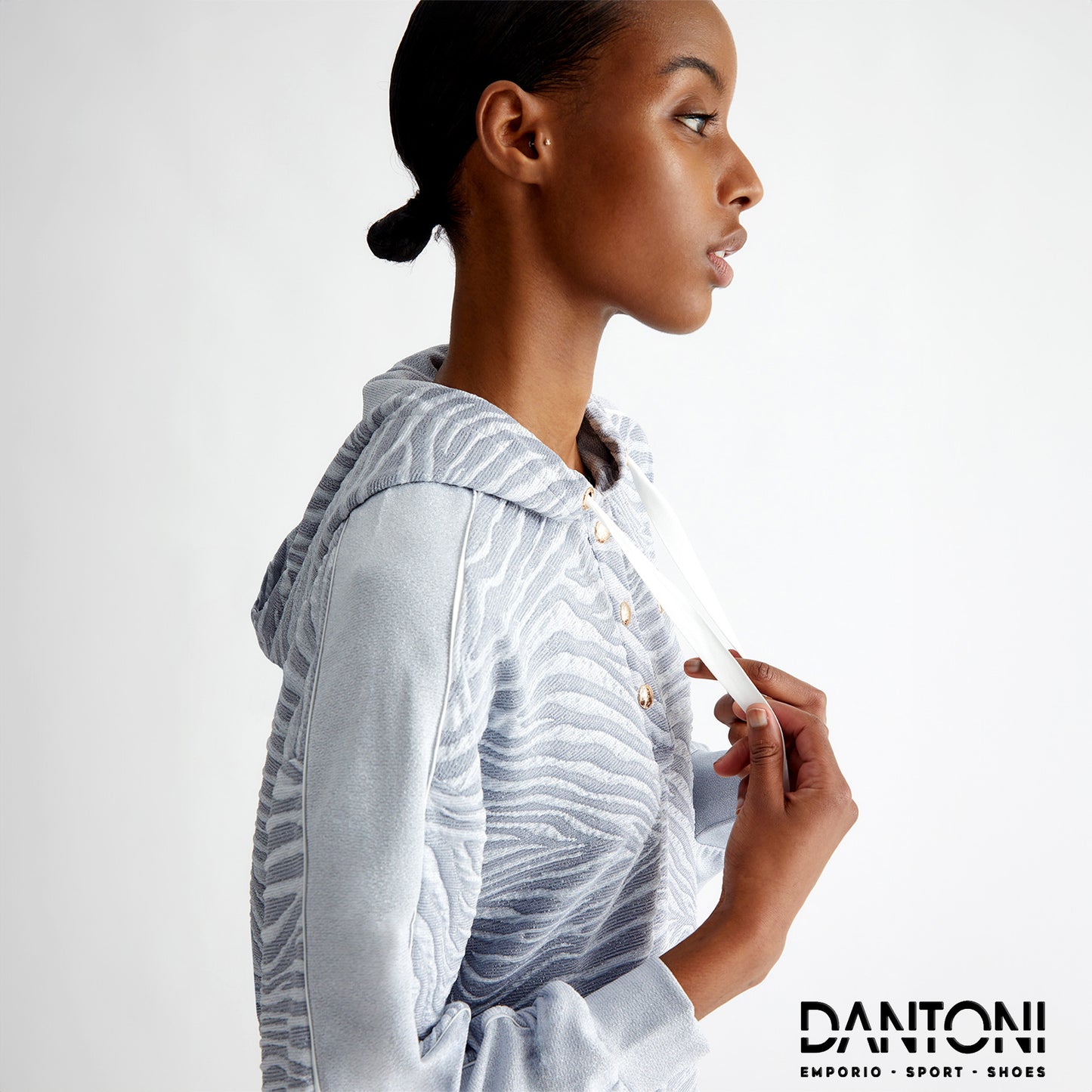 Felpa jacquard con cappuccio - Dantoni Shop