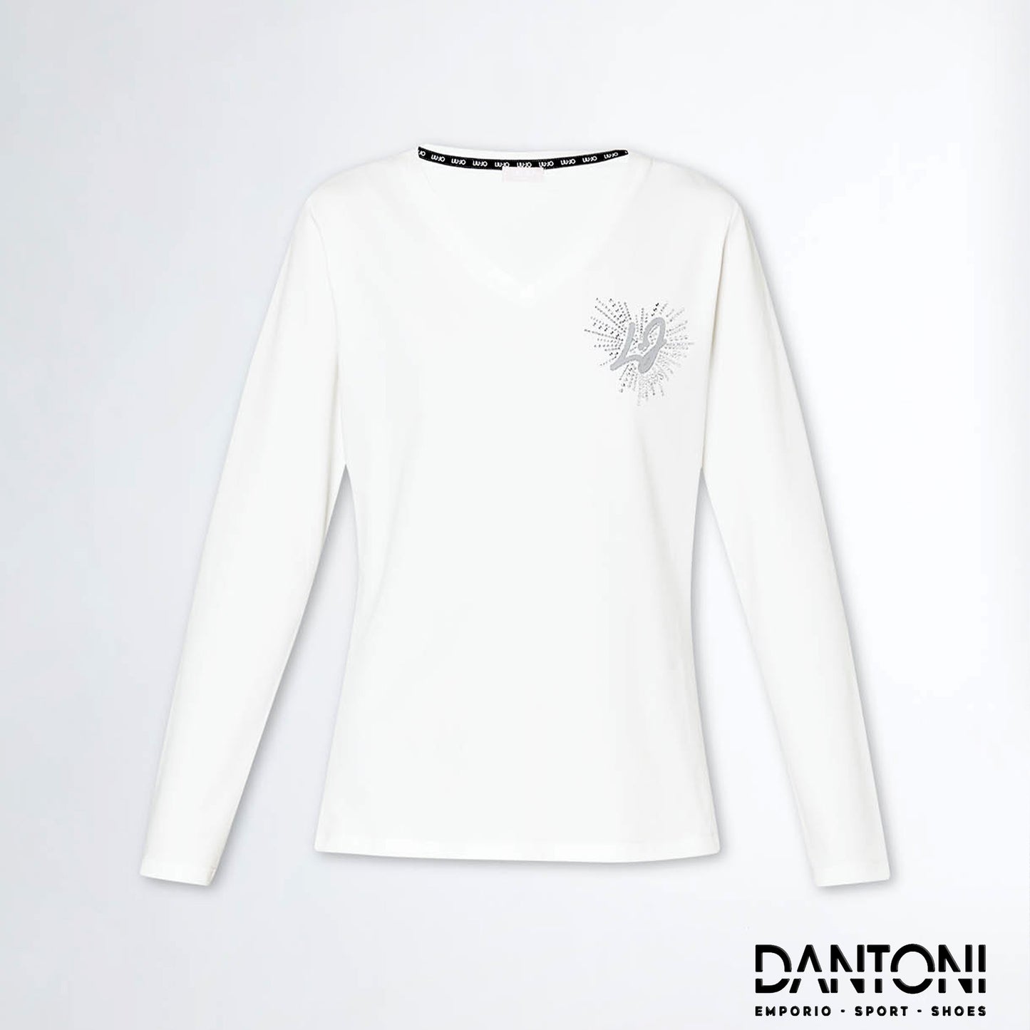 T-shirt con cuore e strass - Dantoni Shop