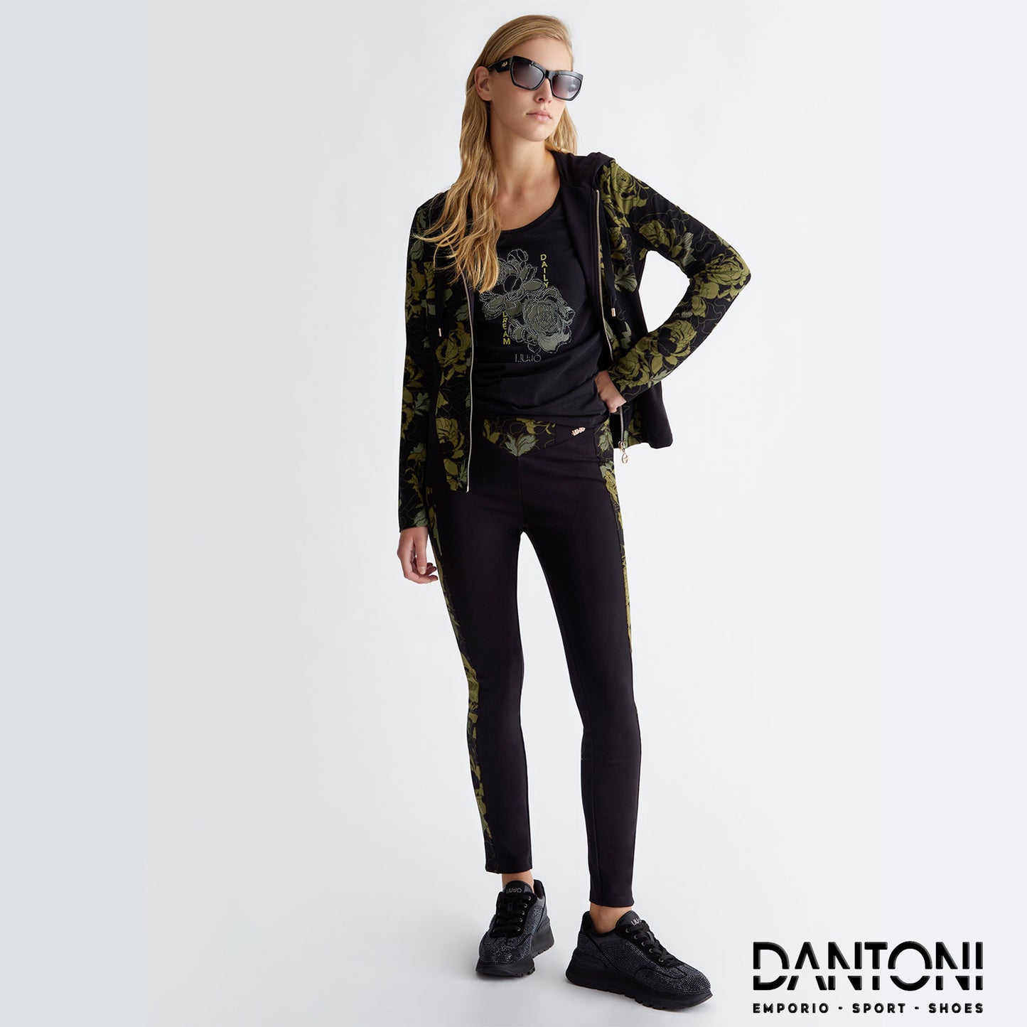 Felpa floreale con cappuccio - Dantoni Shop