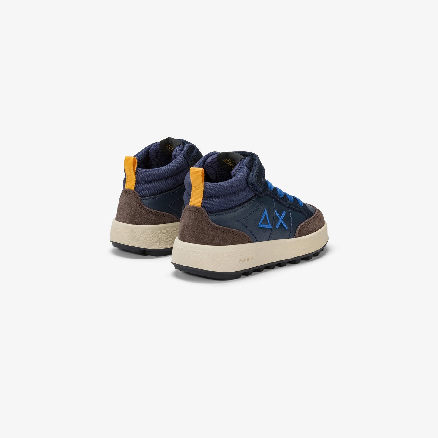 SNEAKER BOYS GENIUS MID TOP IN PELLE E NYLON