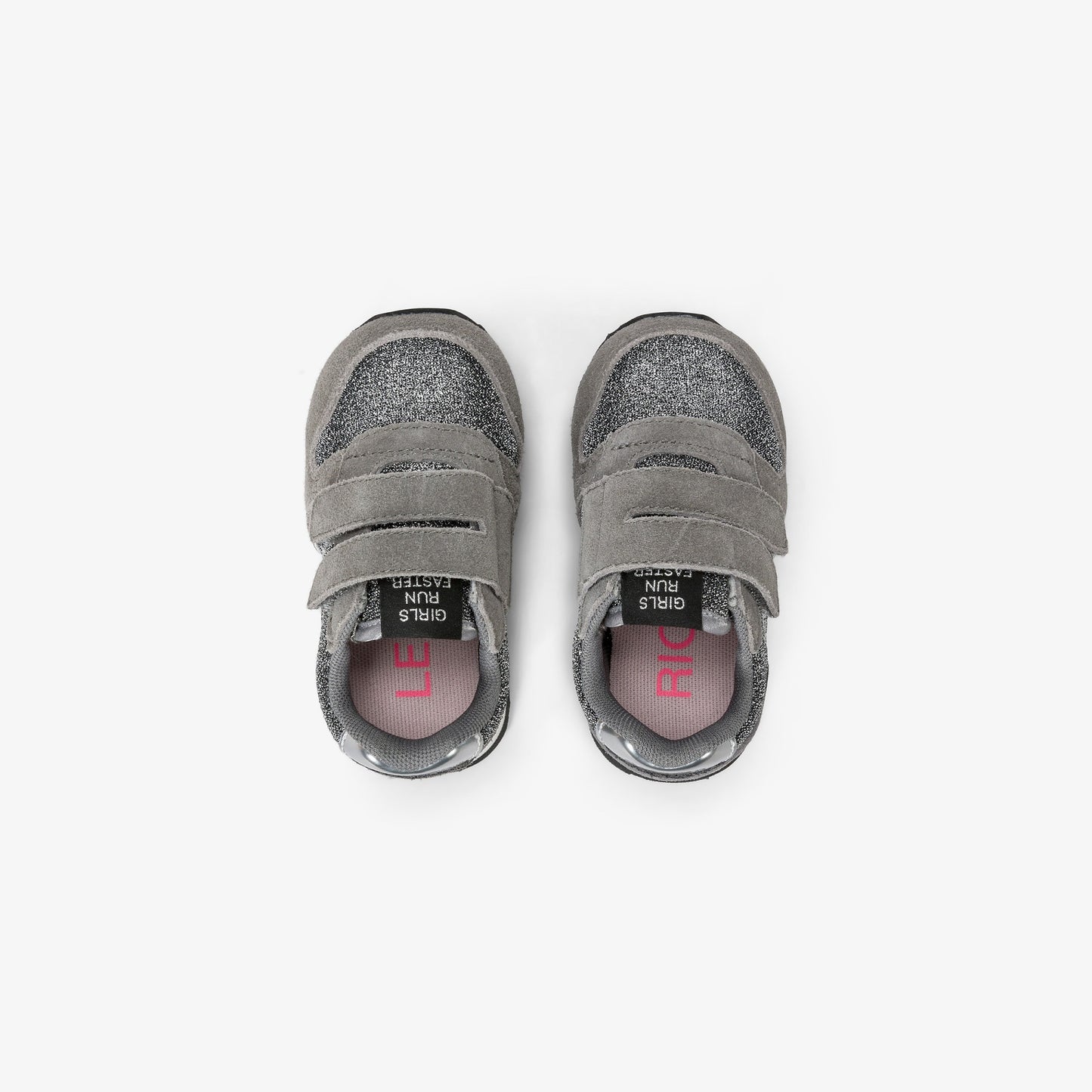 Sneaker Girl's Ally Gitter in suede Grigio Medio