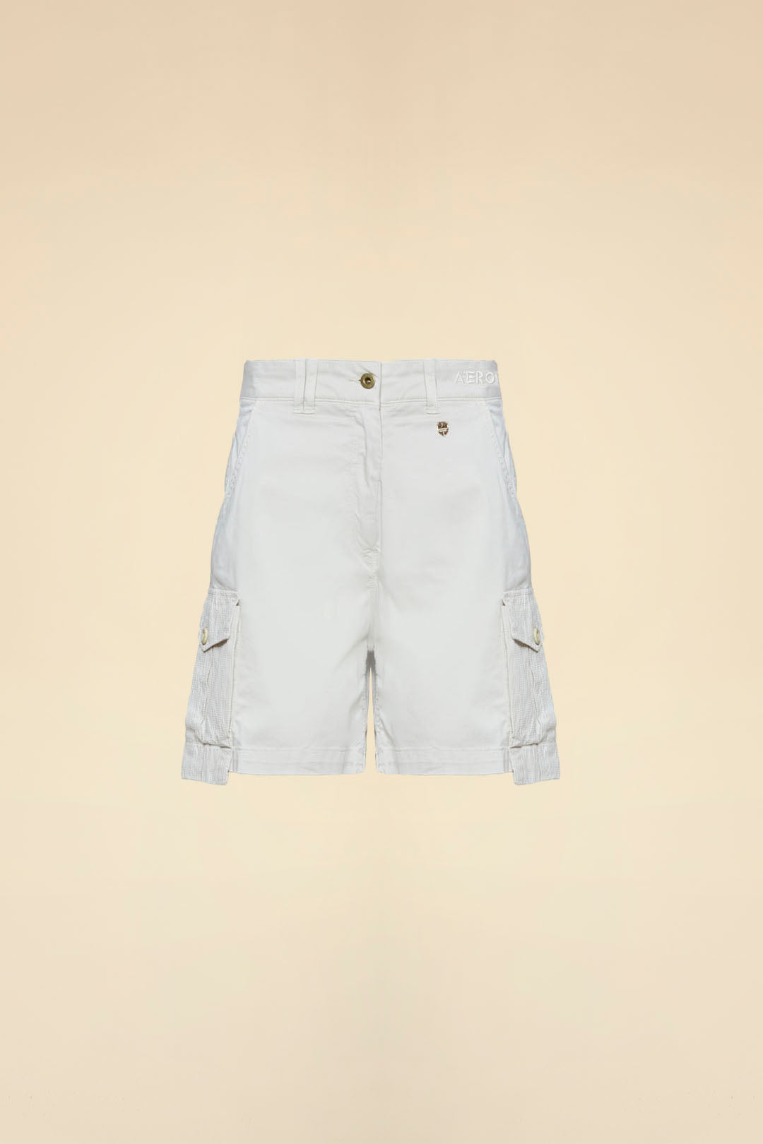 BERMUDA CARGO CON TASCHE IN RASO COTONE