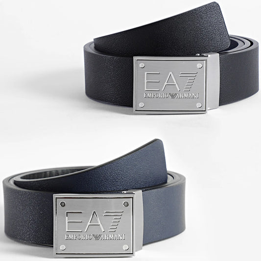 CINTA REVERSIBLE ARMANI EA7 NERO BLU - Dantoni Shop