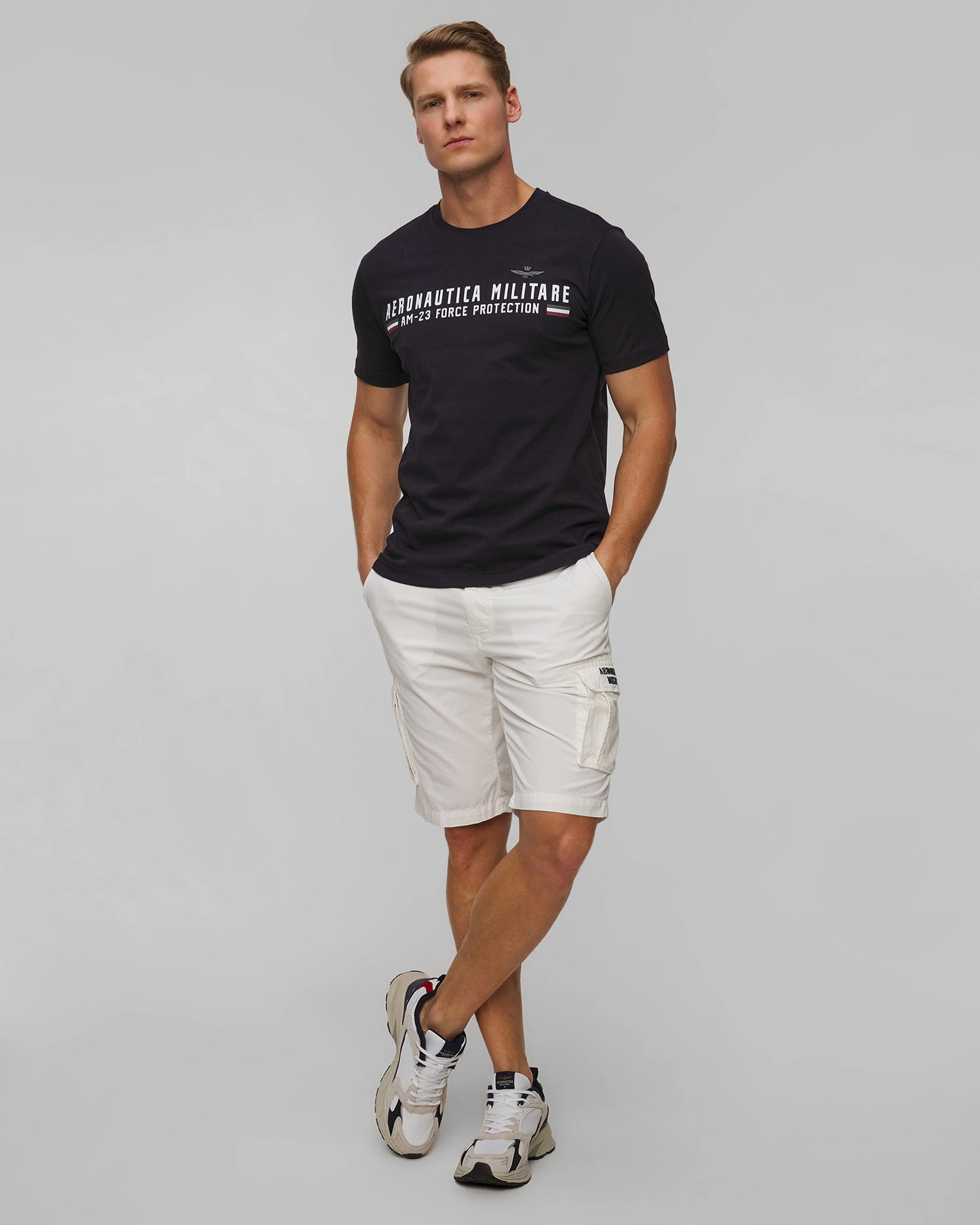 SHORTS CARGO BIANCHI DA UOMO AERONAUTICA MILITARE