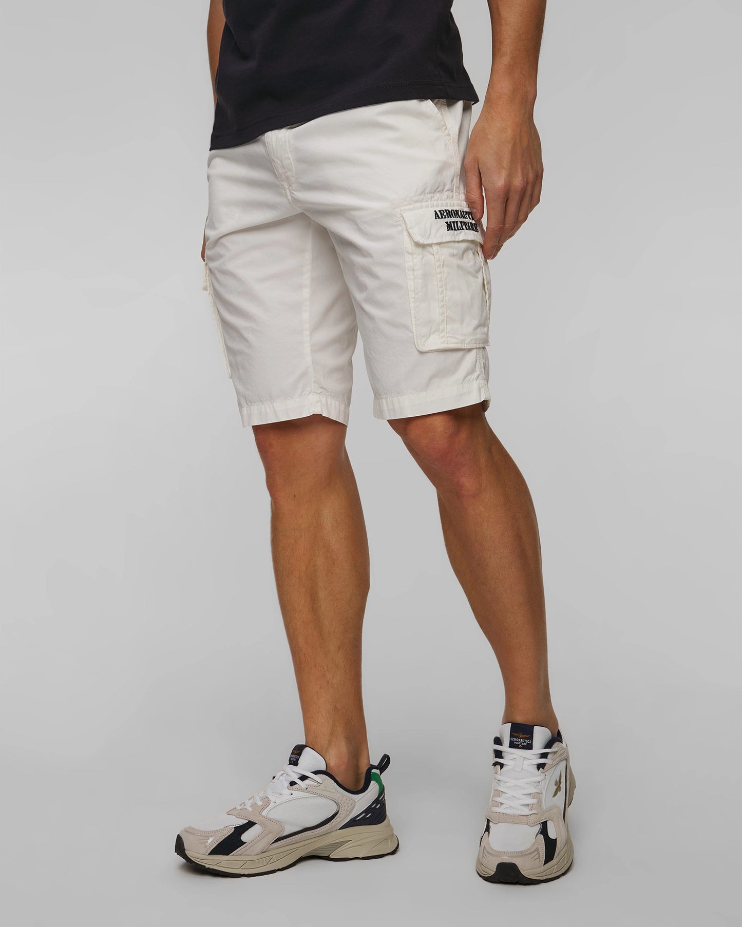 SHORTS CARGO BIANCHI DA UOMO AERONAUTICA MILITARE