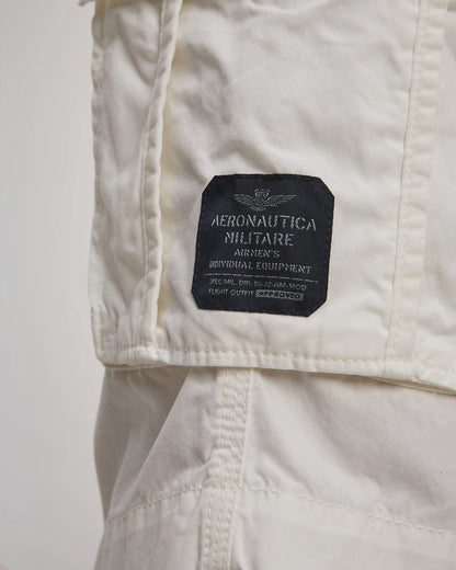 SHORTS CARGO BIANCHI DA UOMO AERONAUTICA MILITARE - Dantoni Shop