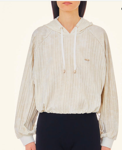 Liu-jo felpa plisse donna