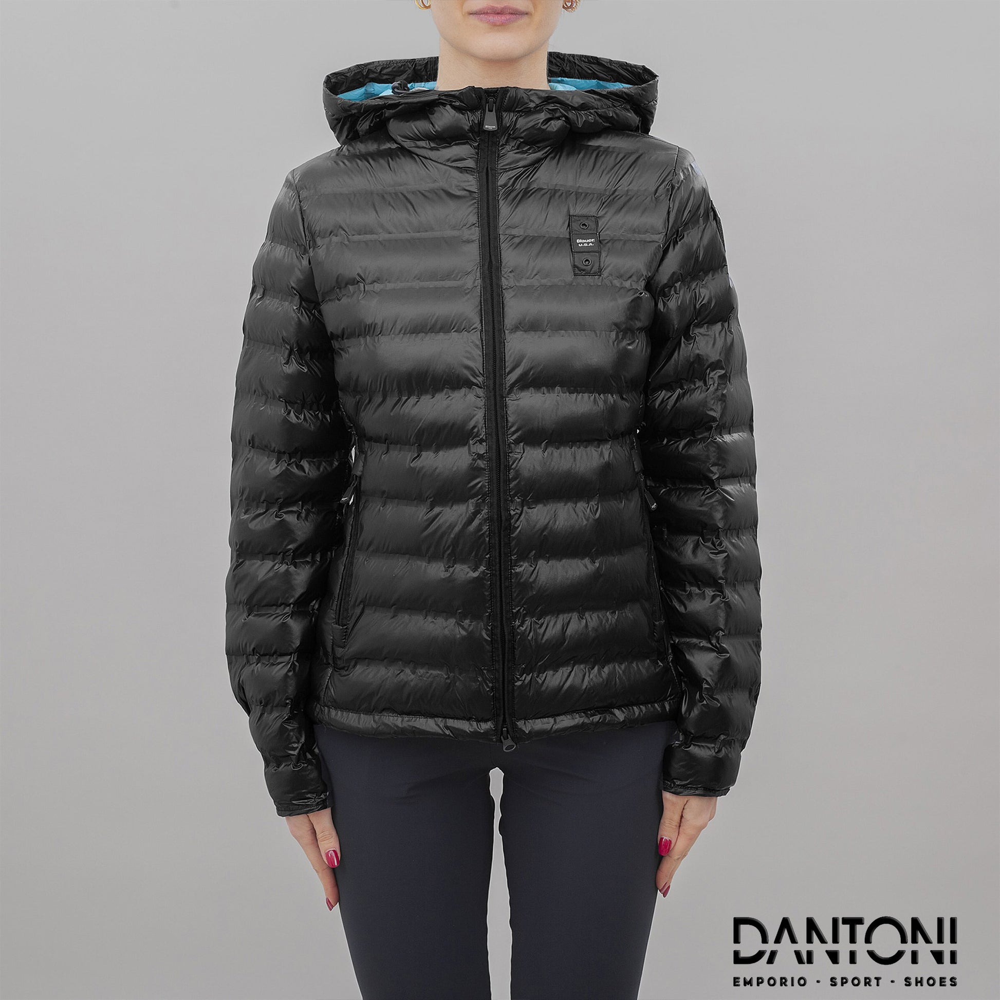 PIUMINO DONNA BLAUER CON CAPPUCCIO MOD NERO - Dantoni Shop
