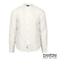 Camicia Blauer in lino bianco con collo coreano - Dantoni Shop