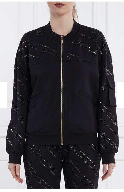 LIU-Jo felpa con strass zip
