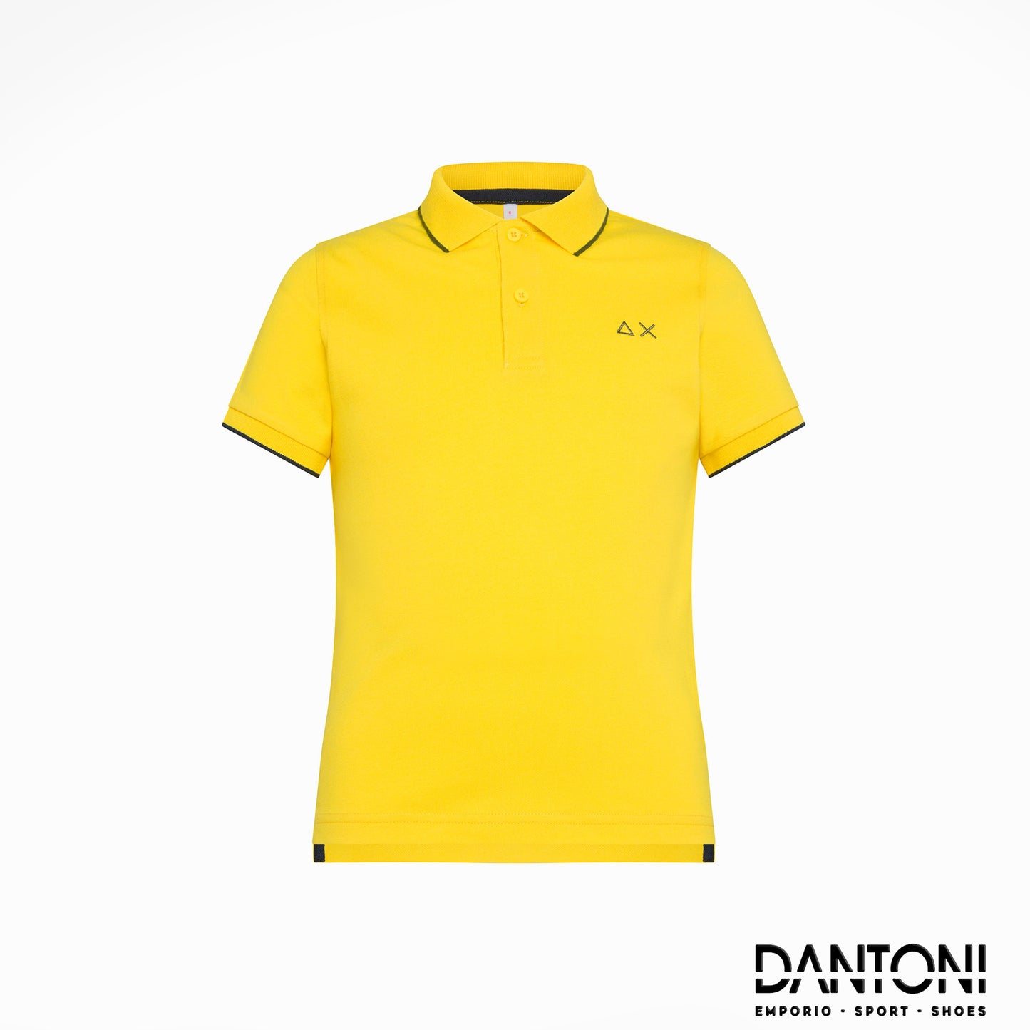 BOY'S POLO SMALL STRIPE ON COLLAR S/S GIALLO - Dantoni Shop