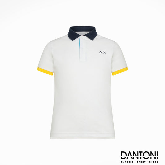 BOY'S POLO 3 COLOR WAY S/S BIANCO - Dantoni Shop
