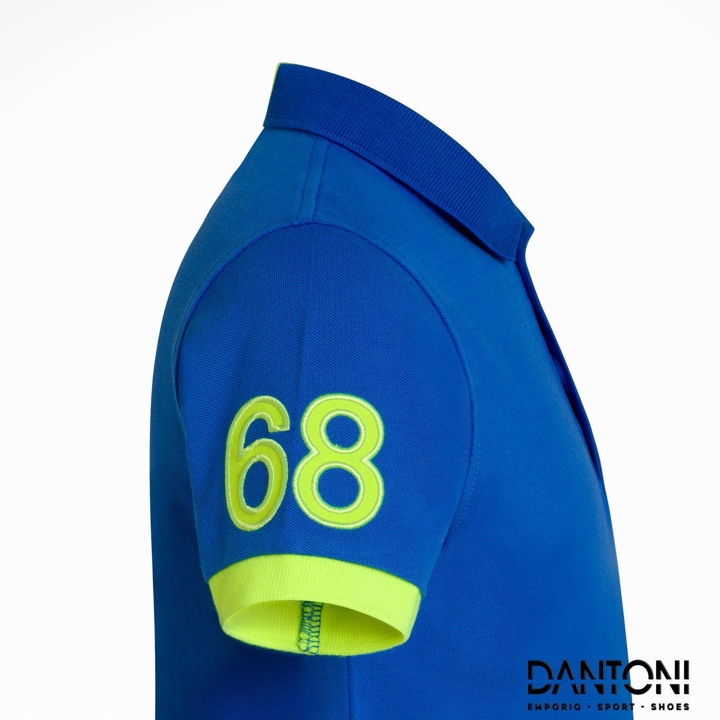 BOY'S POLO LOGO FLUO S/S ROYAL - Dantoni Shop
