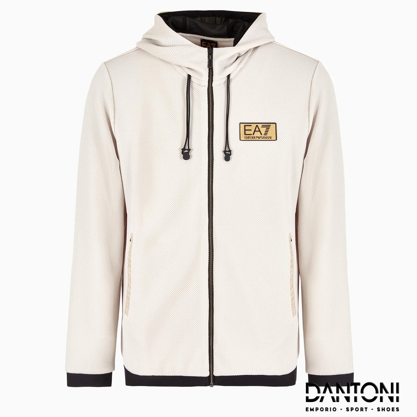Gold Label stretch technical fabric hooded sweatshirt - Dantoni Shop