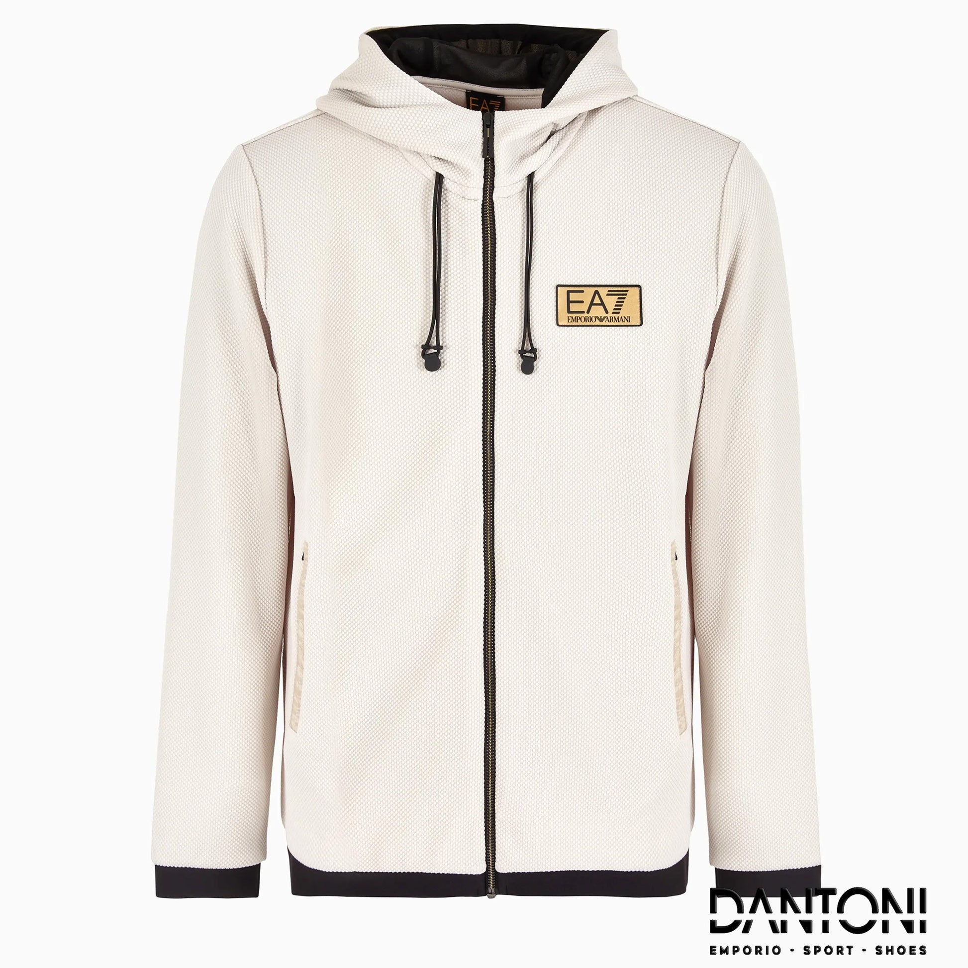 Gold Label stretch technical fabric hooded sweatshirt - Dantoni Shop