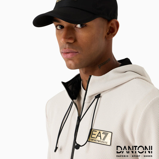 Gold Label stretch technical fabric hooded sweatshirt - Dantoni Shop