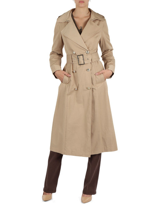 MARCIANO GUESS Trench lungo in misto cotone