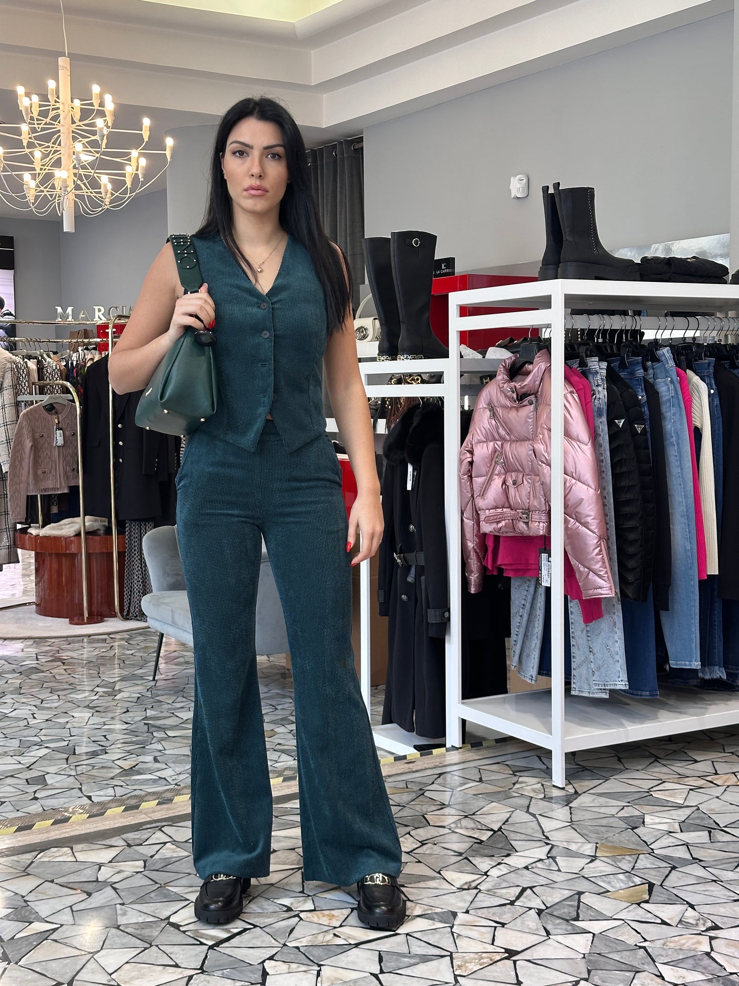 GILET VERDE - VERONICA MODA