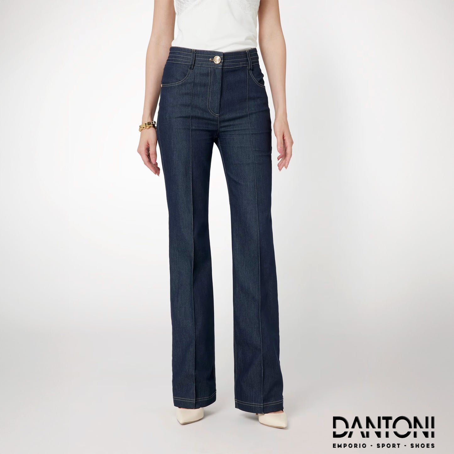 Pantaloni straight effetto jeans marciano