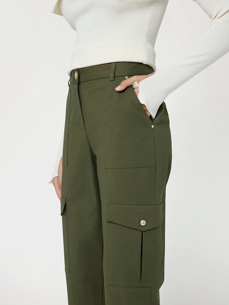 Pantaloni cargo a vita media marciano