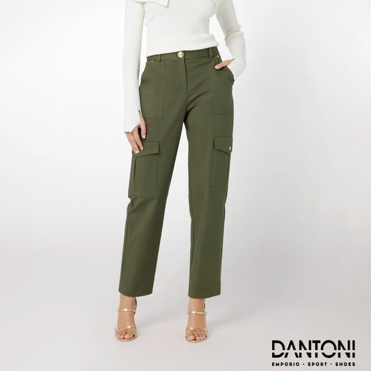 Pantaloni cargo a vita media marciano