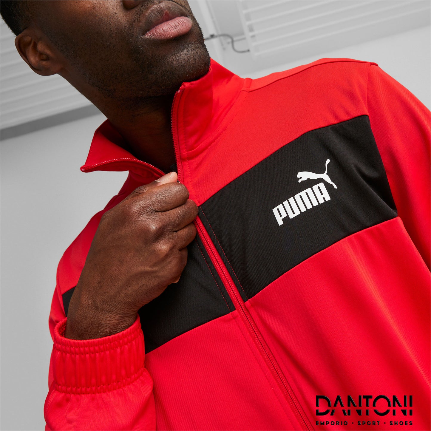 Tuta in poliestere da uomo - Rosso - Dantoni Shop