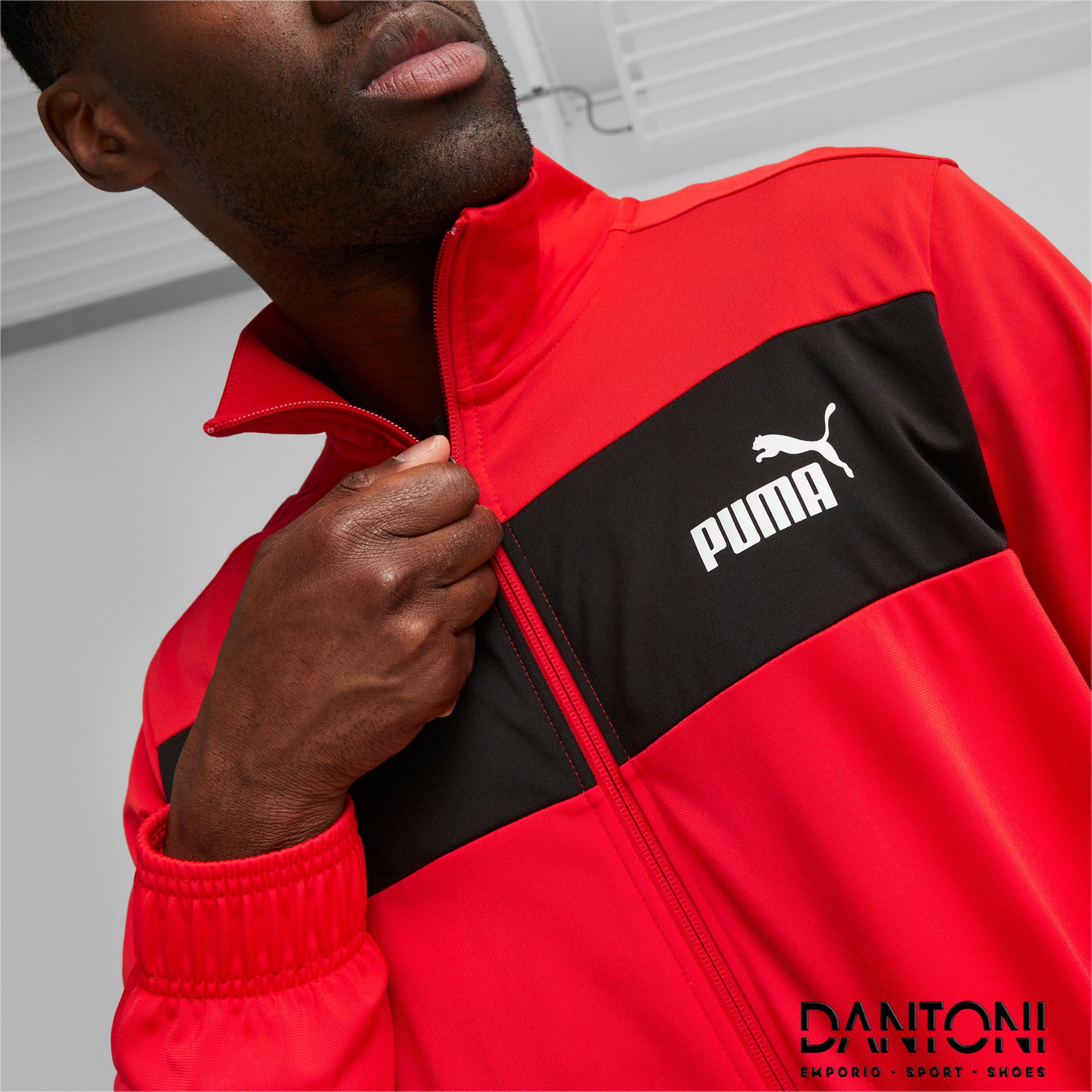 Tuta in poliestere da uomo - Rosso - Dantoni Shop