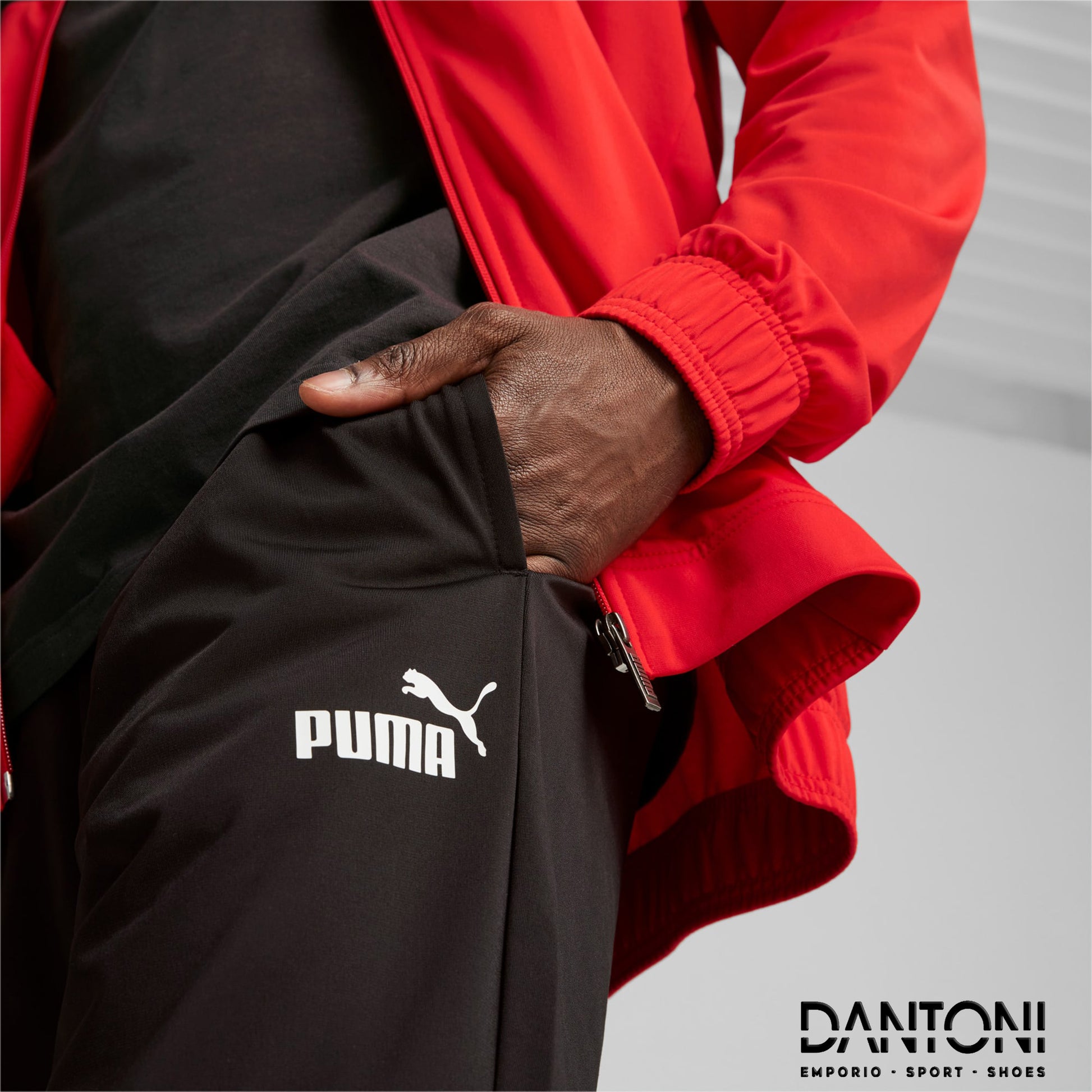 Tuta in poliestere da uomo - Rosso - Dantoni Shop
