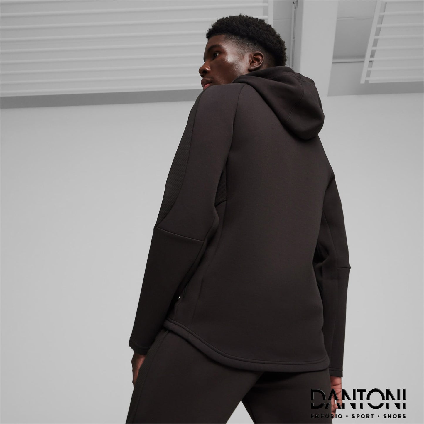 Felpa con zip integrale e cappuccio EVOSTRIPE da uomo - Dantoni Shop