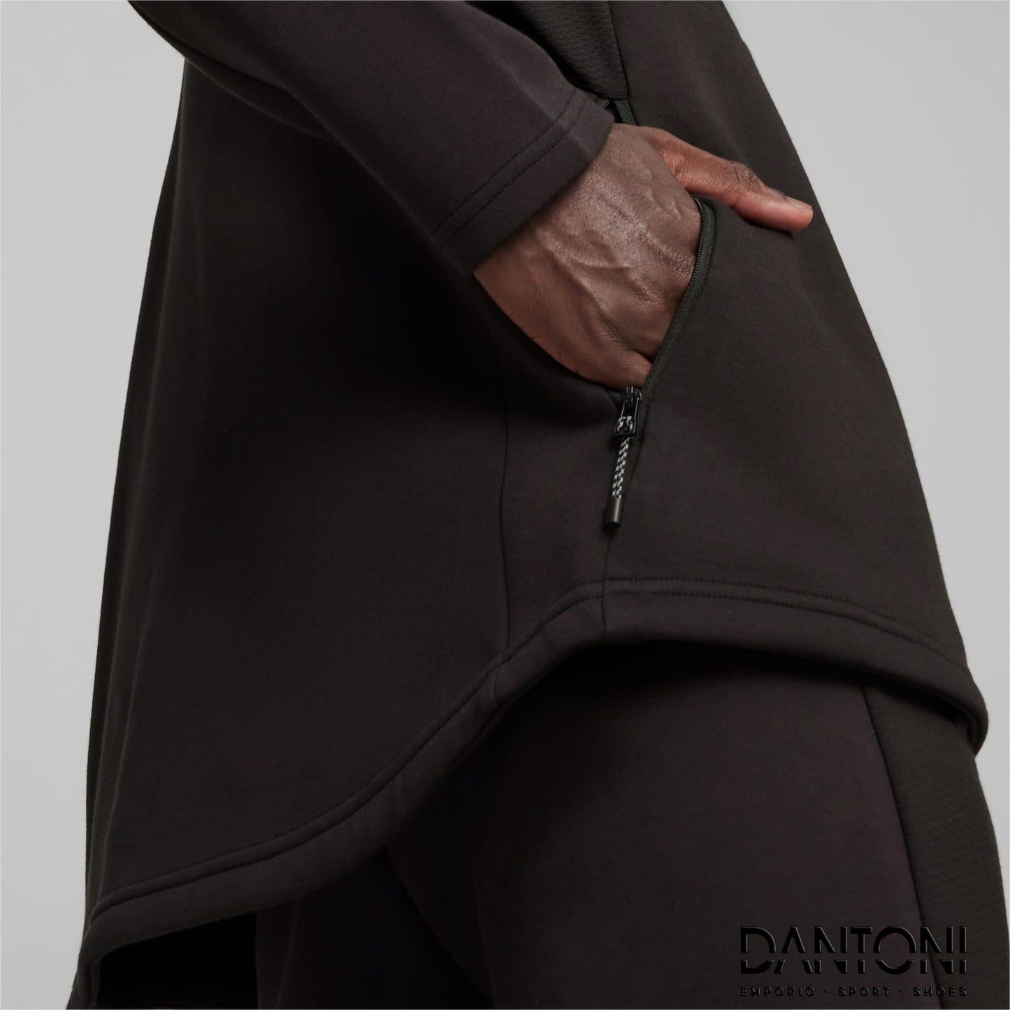 Felpa con zip integrale e cappuccio EVOSTRIPE da uomo - Dantoni Shop