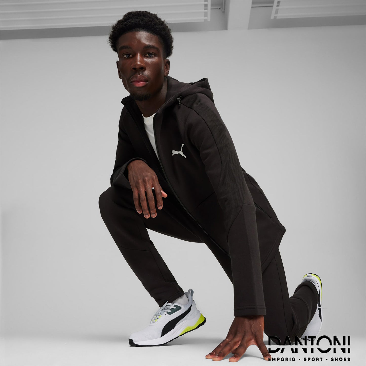 Felpa con zip integrale e cappuccio EVOSTRIPE da uomo - Dantoni Shop