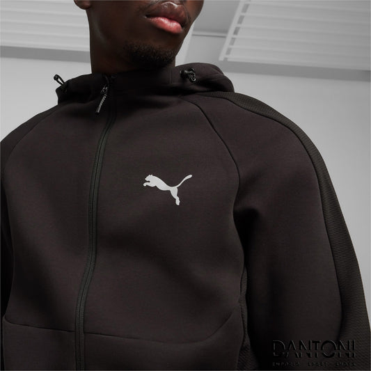 Felpa con zip integrale e cappuccio EVOSTRIPE da uomo - Dantoni Shop