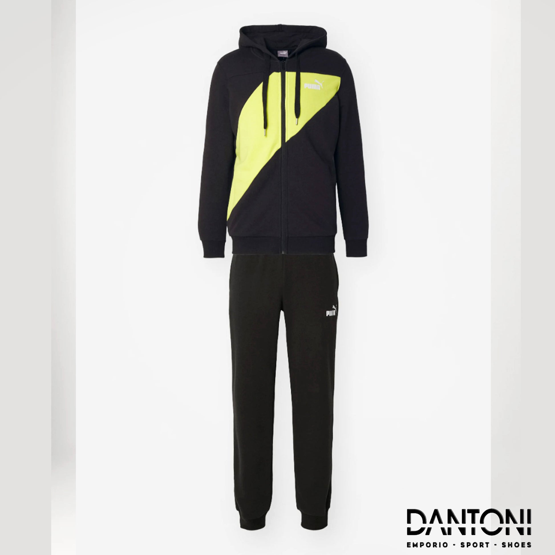 Power Tracksuit black and neon yellow - Dantoni Shop
