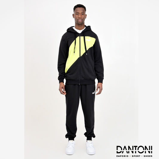 Power Tracksuit black and neon yellow - Dantoni Shop