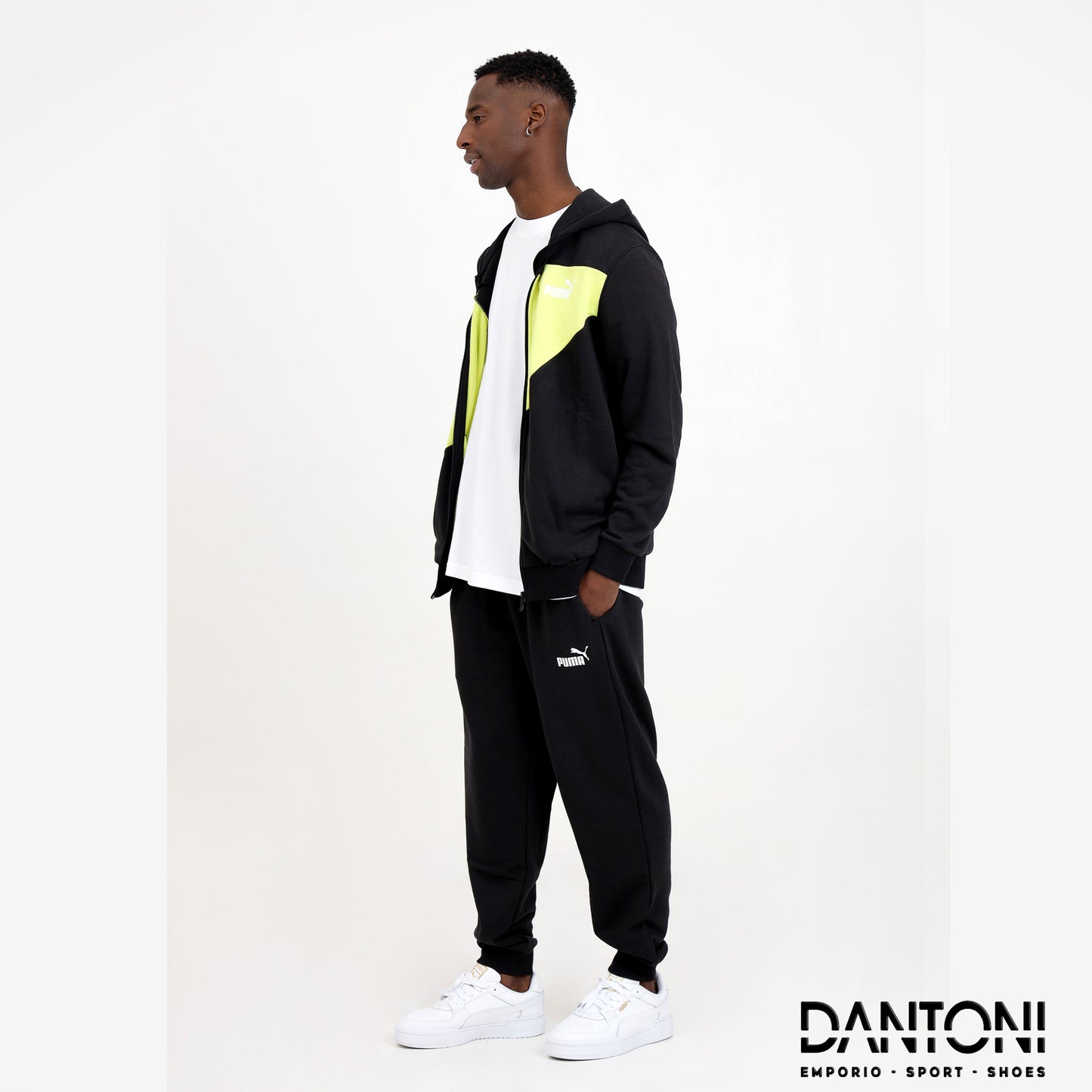 Power Tracksuit black and neon yellow - Dantoni Shop