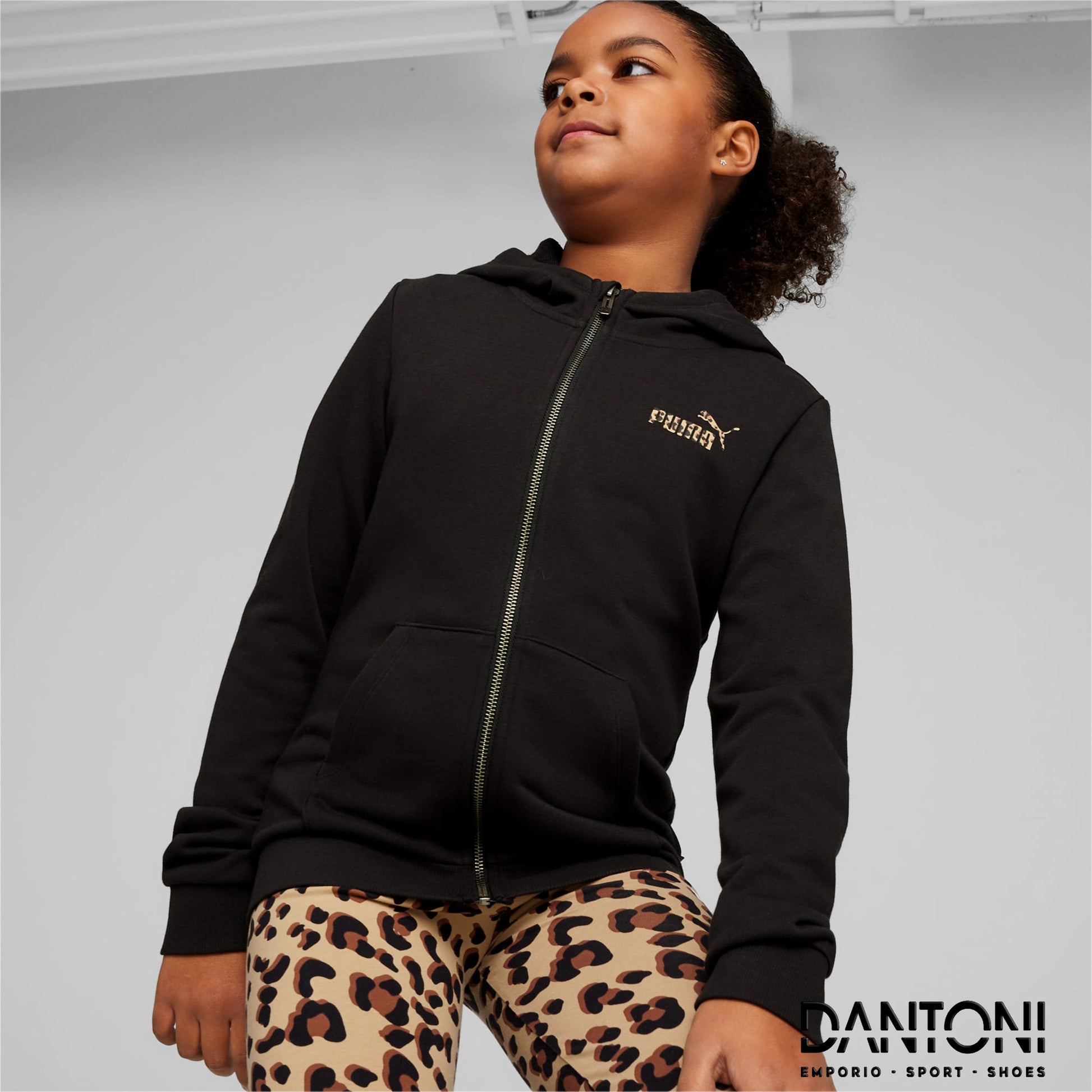 Felpa con cappuccio a zip ESS+ ANIMAL per ragazzi - Dantoni Shop
