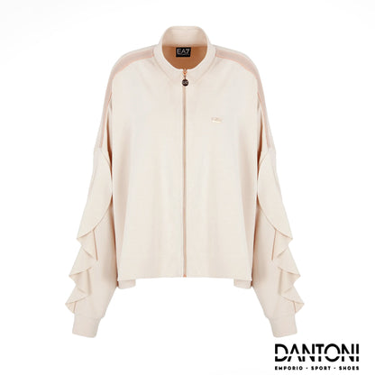 Felpa con zip Precious in misto modal stretch - Dantoni Shop
