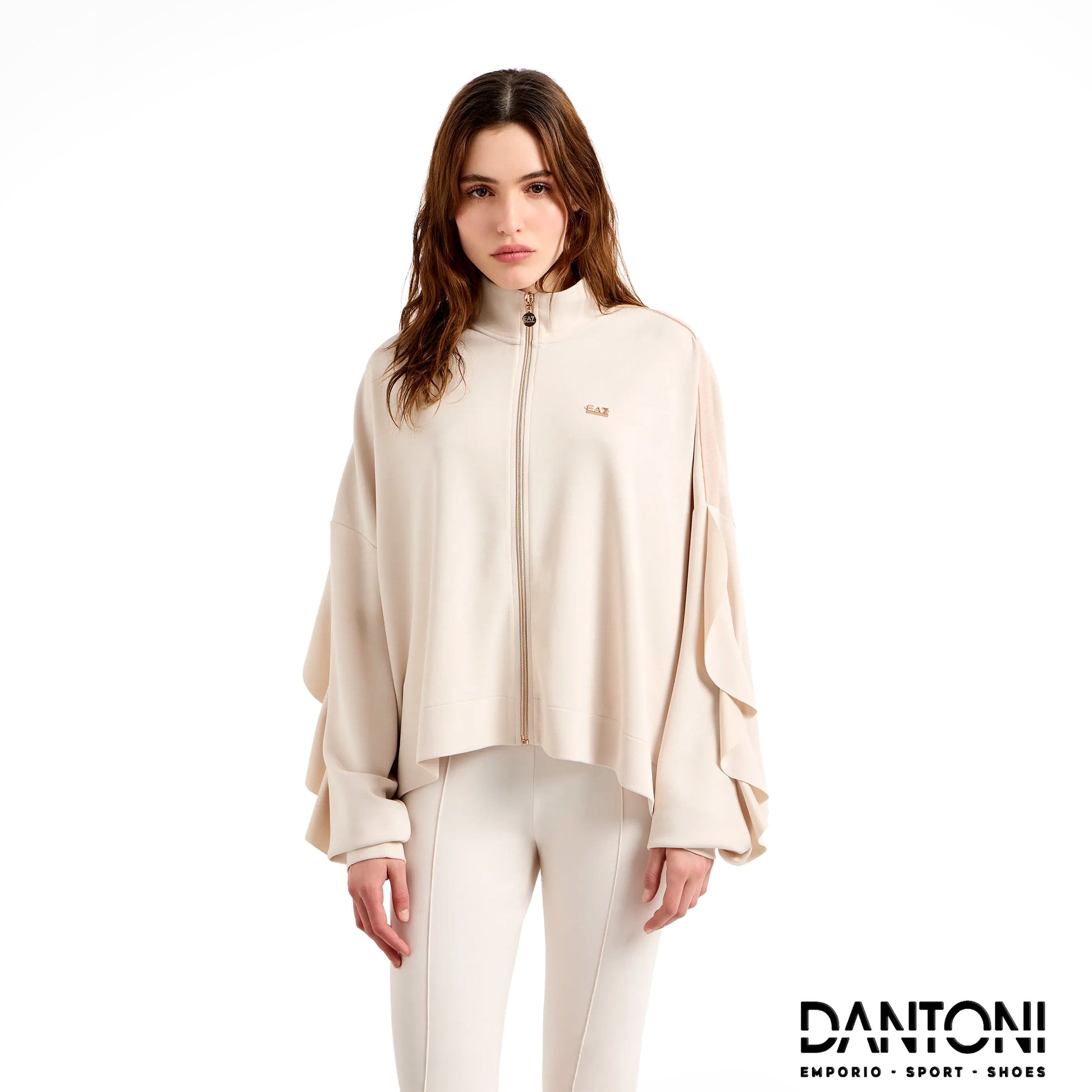Felpa con zip Precious in misto modal stretch - Dantoni Shop