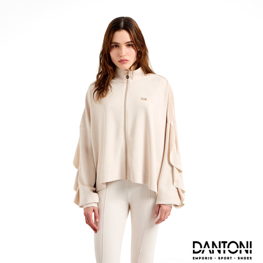 Felpa con zip Precious in misto modal stretch - Dantoni Shop