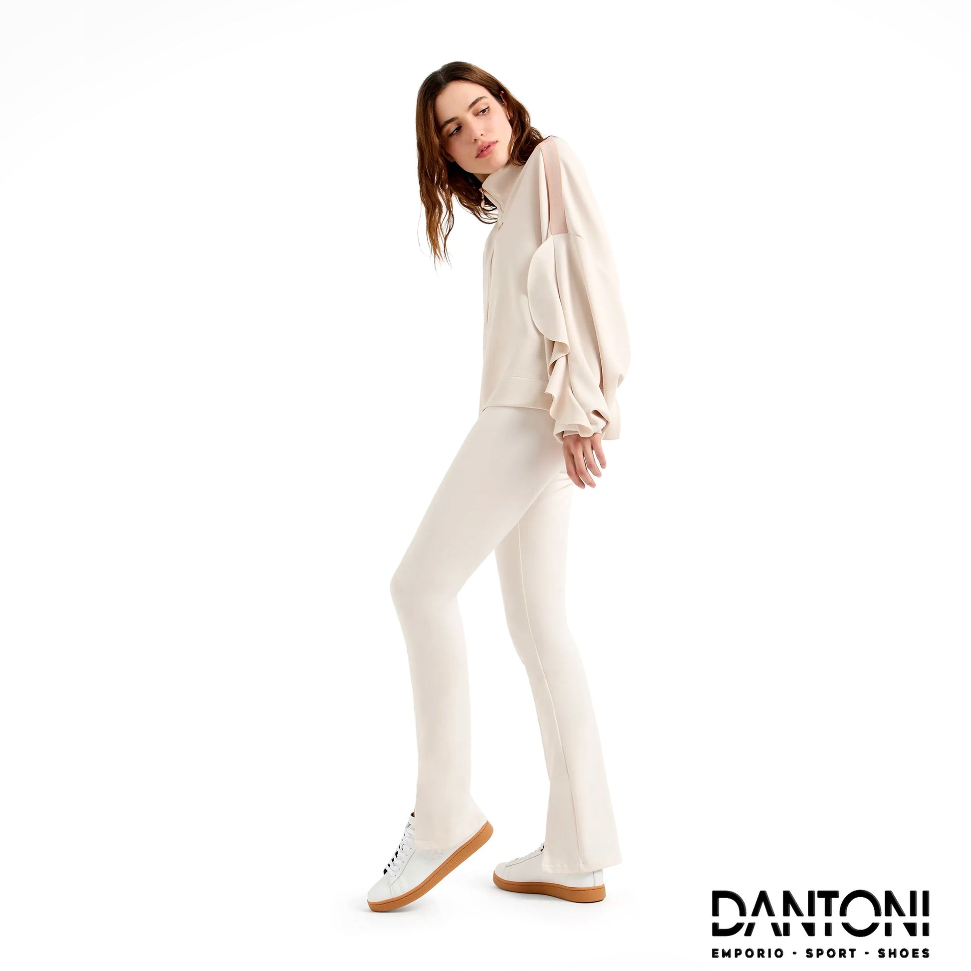 Felpa con zip Precious in misto modal stretch - Dantoni Shop
