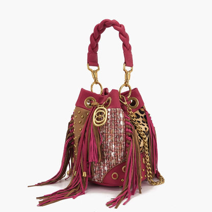 BORSA LA CARRIE LEGACY MULTI FUCSIA BUCKET BAG - Dantoni Shop
