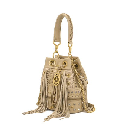 BORSA LA CARRIE A SECCHIELLO FICUS NATURAL - Dantoni Shop