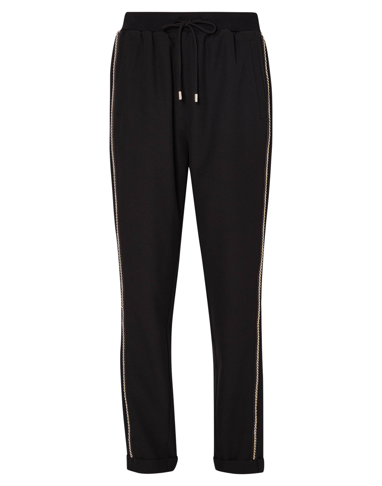 Blue trousers with chain detailing - Dantoni Shop