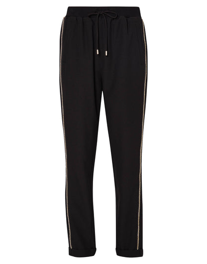 Blue trousers with chain detailing - Dantoni Shop