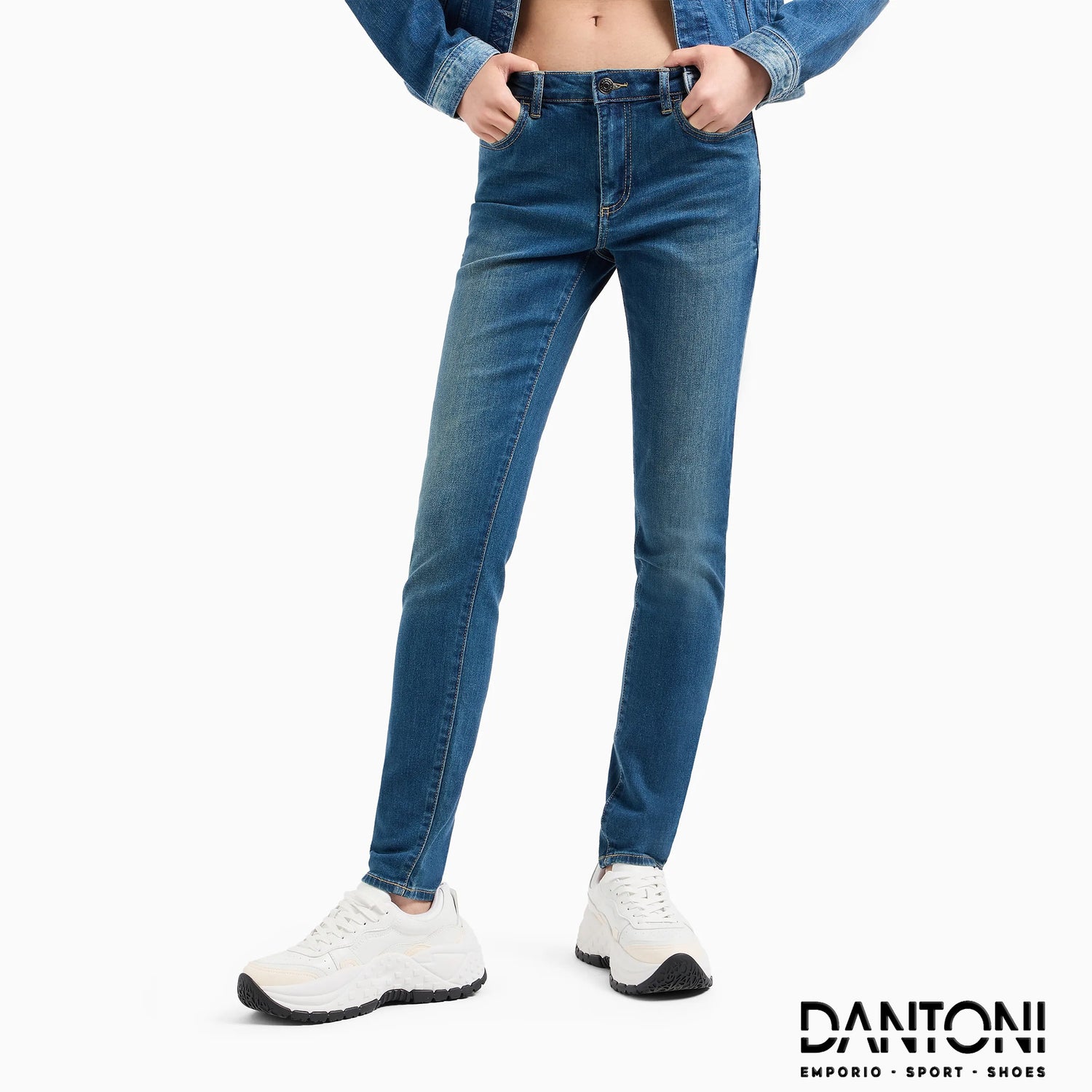 Jeans J01 super skinny fit in denim stretch - Dantoni Shop