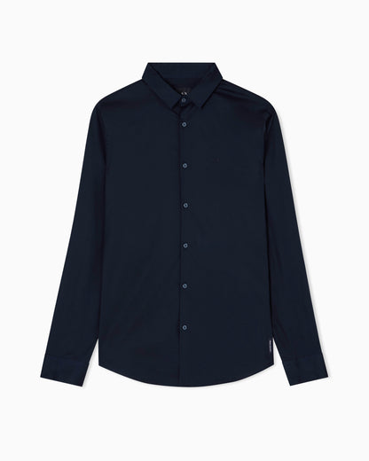 CAMICIA SLIM FIT IN POPELINE DI COTONE ELASTICIZZATO - Dantoni Shop