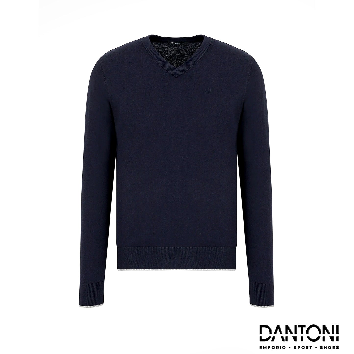 Maglione girocollo in cotone e cashmere